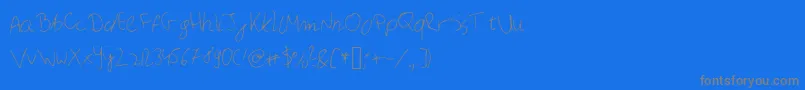 Applausefont-Schriftart – Graue Schriften auf blauem Hintergrund