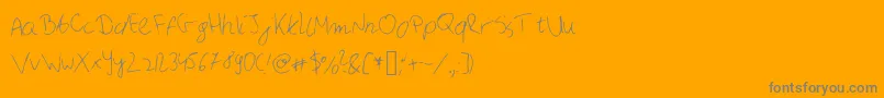 Applausefont-Schriftart – Graue Schriften auf orangefarbenem Hintergrund