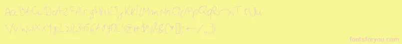 Applausefont Font – Pink Fonts on Yellow Background