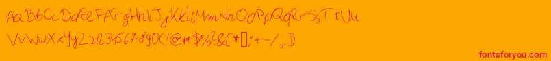 fuente Applausefont – Fuentes Rojas Sobre Fondo Naranja