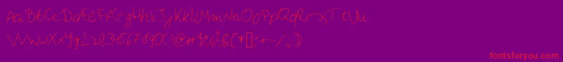 Applausefont-Schriftart – Rote Schriften auf violettem Hintergrund