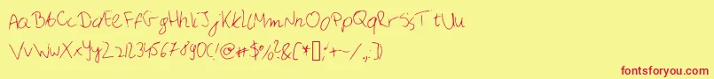 フォントApplausefont – 赤い文字の黄色い背景