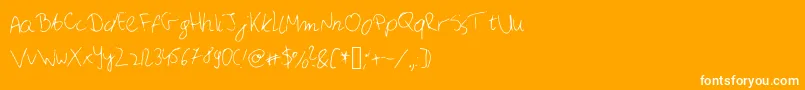 Applausefont-Schriftart – Weiße Schriften auf orangefarbenem Hintergrund