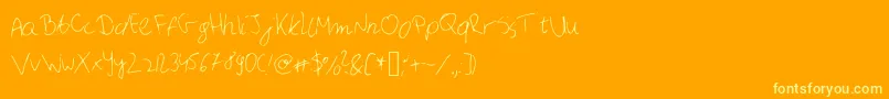 Applausefont Font – Yellow Fonts on Orange Background