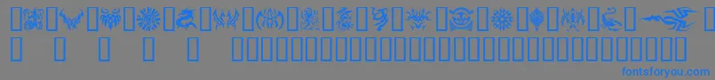 Tattoo Font – Blue Fonts on Gray Background