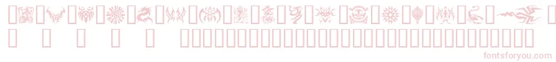 Tattoo Font – Pink Fonts on White Background