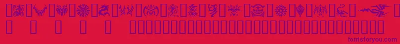 Tattoo Font – Purple Fonts on Red Background