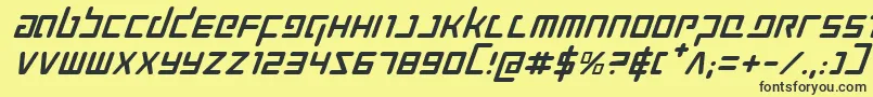 Prokofievi Font – Black Fonts on Yellow Background