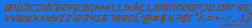 Шрифт Prokofievi – коричневые шрифты на синем фоне