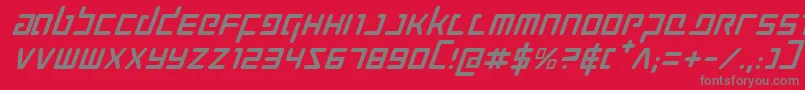 Prokofievi Font – Gray Fonts on Red Background