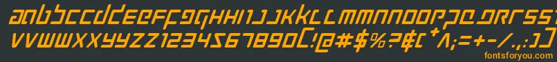 フォントProkofievi – 黒い背景にオレンジの文字