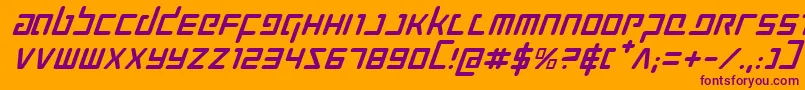 Prokofievi Font – Purple Fonts on Orange Background