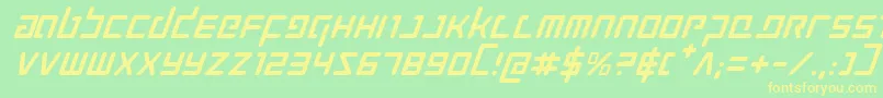 Prokofievi Font – Yellow Fonts on Green Background