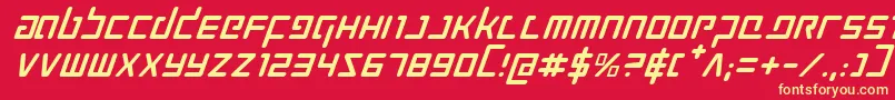 Prokofievi Font – Yellow Fonts on Red Background