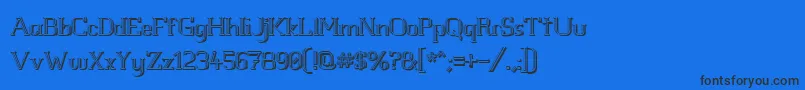 Whitelinefeverlight3D100 Font – Black Fonts on Blue Background