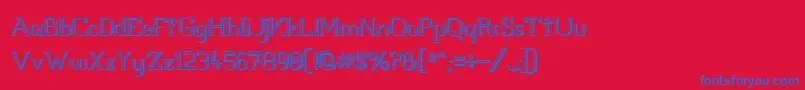 フォントWhitelinefeverlight3D100 – 赤い背景に青い文字