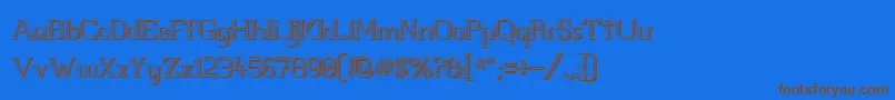 Whitelinefeverlight3D100 Font – Brown Fonts on Blue Background