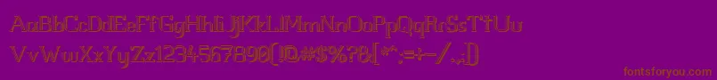 Whitelinefeverlight3D100 Font – Brown Fonts on Purple Background