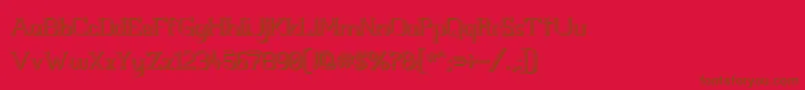 Czcionka Whitelinefeverlight3D100 – brązowe czcionki na czerwonym tle