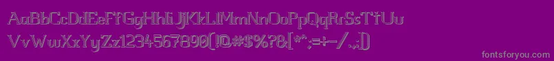Whitelinefeverlight3D100-Schriftart – Graue Schriften auf violettem Hintergrund