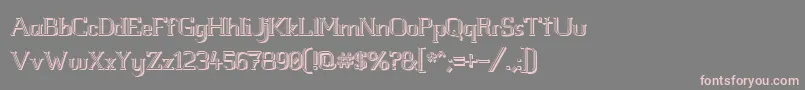 Whitelinefeverlight3D100 Font – Pink Fonts on Gray Background