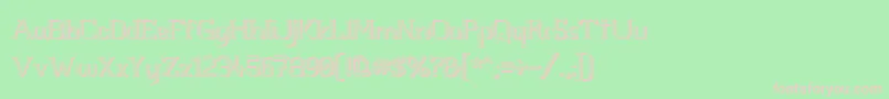 Whitelinefeverlight3D100 Font – Pink Fonts on Green Background