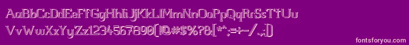 フォントWhitelinefeverlight3D100 – 紫の背景にピンクのフォント