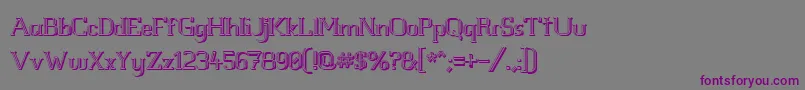 Whitelinefeverlight3D100 Font – Purple Fonts on Gray Background