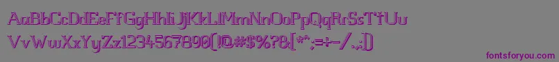 フォントWhitelinefeverlight3D100 – 紫色のフォント、灰色の背景