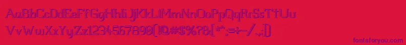 Шрифт Whitelinefeverlight3D100 – фиолетовые шрифты на красном фоне