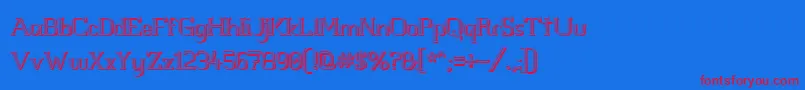 Whitelinefeverlight3D100 Font – Red Fonts on Blue Background