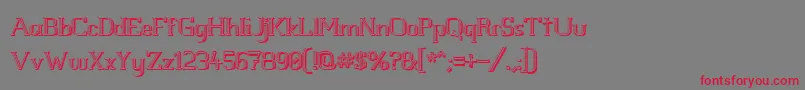 Whitelinefeverlight3D100-Schriftart – Rote Schriften auf grauem Hintergrund