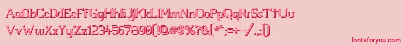 Whitelinefeverlight3D100 Font – Red Fonts on Pink Background