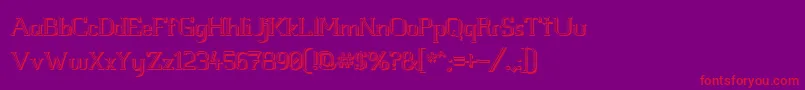 Whitelinefeverlight3D100 Font – Red Fonts on Purple Background