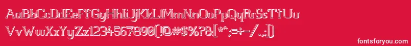 Whitelinefeverlight3D100 Font – White Fonts on Red Background