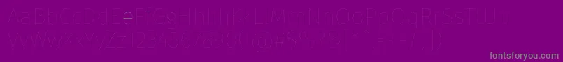 FirasansFour-Schriftart – Graue Schriften auf violettem Hintergrund