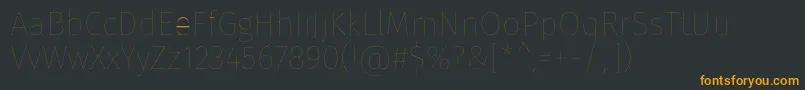 Шрифт FirasansFour – оранжевые шрифты на чёрном фоне