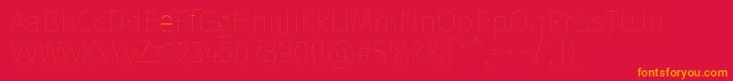 FirasansFour Font – Orange Fonts on Red Background