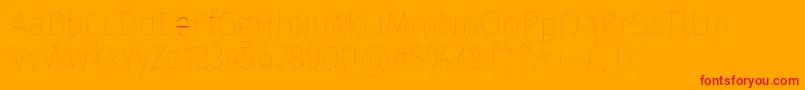 FirasansFour Font – Red Fonts on Orange Background