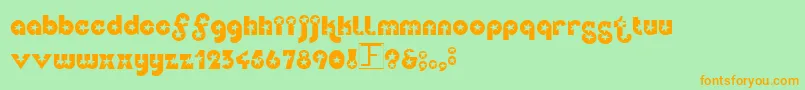 Independ Font – Orange Fonts on Green Background