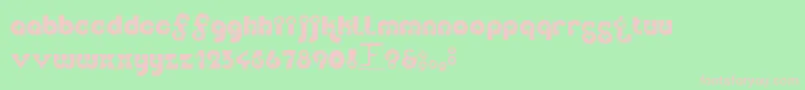 Independ Font – Pink Fonts on Green Background