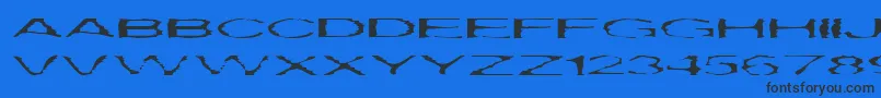 Gargantua Font – Black Fonts on Blue Background