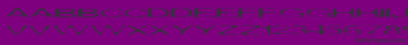 Fonte Gargantua – fontes pretas em um fundo violeta