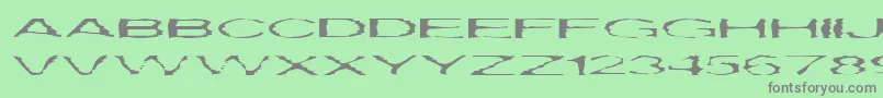 Gargantua Font – Gray Fonts on Green Background