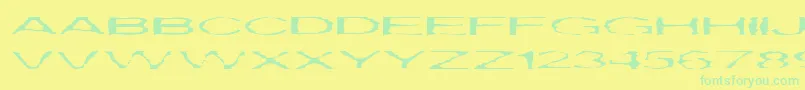 Gargantua Font – Green Fonts on Yellow Background
