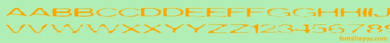 Gargantua Font – Orange Fonts on Green Background