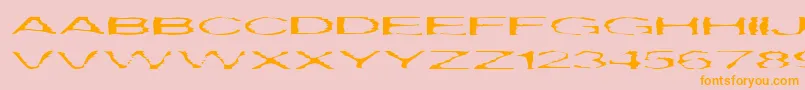 Gargantua Font – Orange Fonts on Pink Background