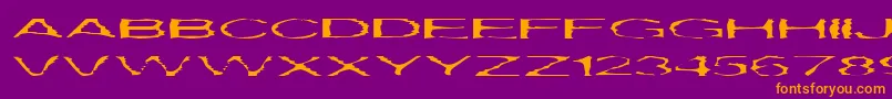 Gargantua Font – Orange Fonts on Purple Background