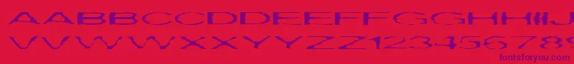 Gargantua Font – Purple Fonts on Red Background