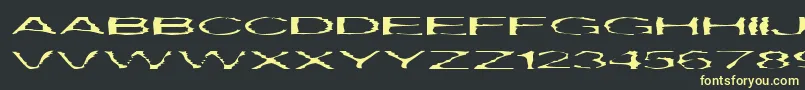 Gargantua Font – Yellow Fonts on Black Background